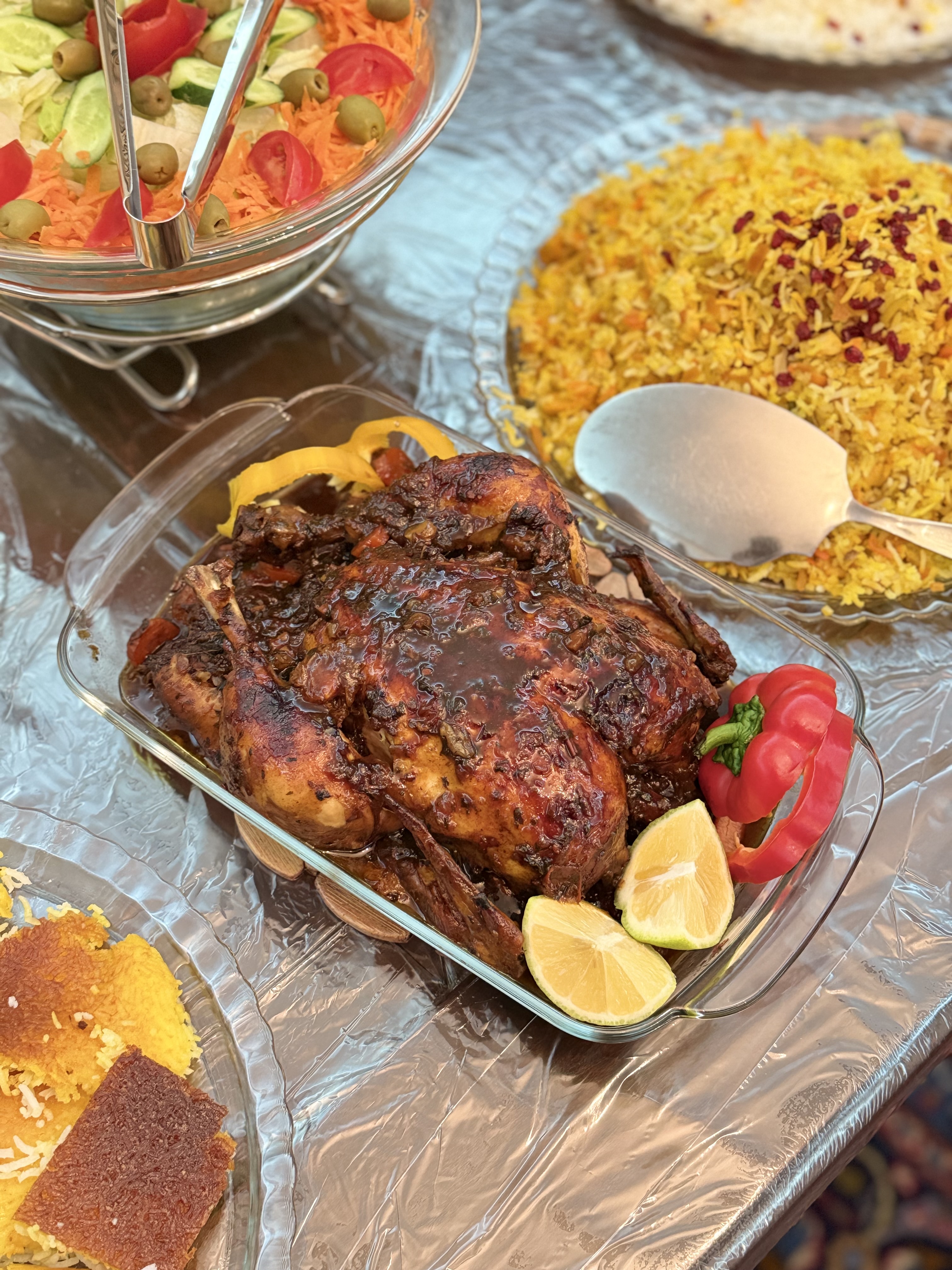مرغ شکم پر نیمه آماده